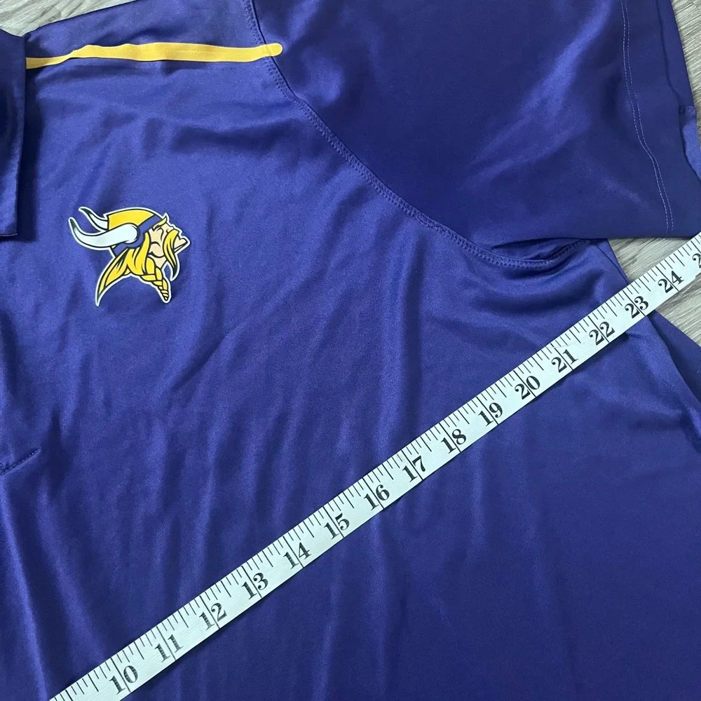 Nike Dri-FIT Minnesota Vikings NFL Polo Shirt Mens 2XL Purple Gold 597159-547